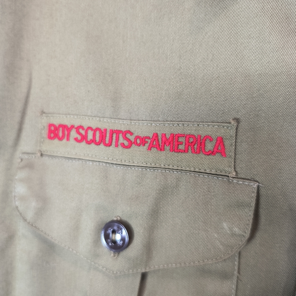 VINTAGE Boy Scouts Of America Shirt Boys Size Small Button Up 60s - Picture 3 of 10